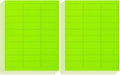 L Liked 1" x2-5/8 Fluorescent Green Labels 900 Labels 30 Sheets (Pack of 2) by LLIKED