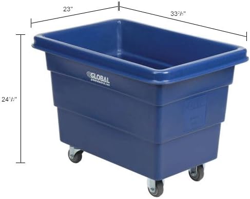 Global Industrial 6 Bushel Plastic Bulk Box Truck, Direct Mount Base, 500 lbs. - Image 8