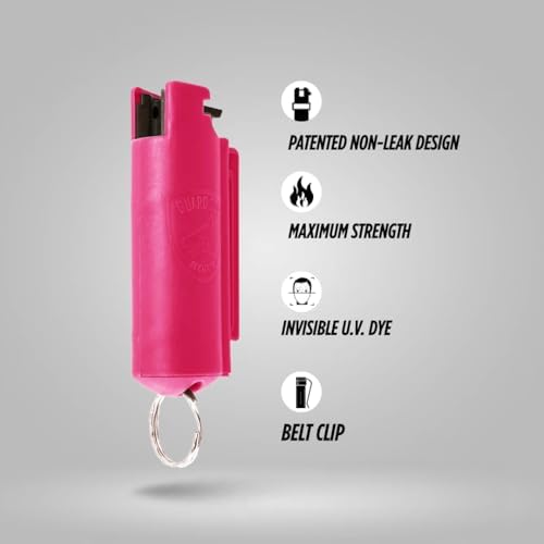 Guard Dog Security Quick Action Pepper Spray Self Defense Keychain, Maximum Strength 1.44 MC, OC Spray, 16-Foot Range, Twist-Lock Safety, Belt Clip for Easy Carry for Women and Men, Made in USA - Image 2