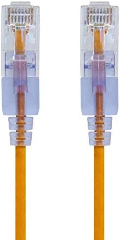Monoprice Cat6A Ethernet Patch Cable - 1 Feet - Yellow (10 Pack) Snagless RJ45 550Mhz UTP Pure Bare Copper Wire 10G 30AWG - SlimRun Series by Monoprice