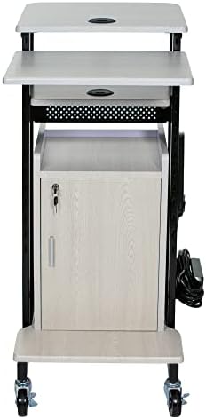 OEF Furnishings Premium Plus Presentation Cart with Storage Cabinet - Image 2