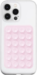 LvShuLiangPin Anteel Silicone Suction Phone Case Mount, Silicon Adhesive Phone Accessory for Smartphones, Hands-Free Mirror Shower Phone Holder for Selfies, Tiktok Videos (Pink Glitter) by LvShuLiangPin