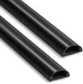 ZhiYo 85in Cord Covers for 1-2 Wires on Wall, D-Shaped 1" W x 0.4" H, Black by ZhiYo