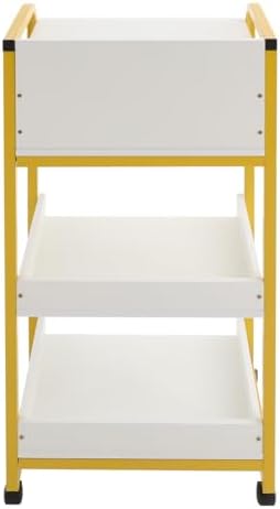 Salon Trolley Cart with Drawer, 3 Tier Metal Esthetician Cart with Wheels Utility Salon Storage Carts for Nail Spas Barber Shops Tattoo Shop (White) - Image 7