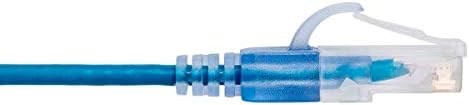 Monoprice - 129425 SlimRun Cat6A Ethernet Patch Cable - Snagless RJ45 UTP Pure Bare Copper Wire 10G 30AWG 2ft Blue 5-Pack - Image 4