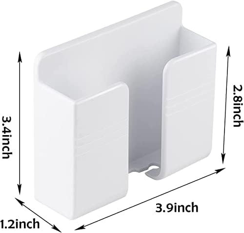 CEI&BPY 2Pcs Phone Holder Wall Mounted, Phone Stand with Self Adhesive. Phone Holder for RV Charging.Compatible with iPhone and Android (2Pack-White) - Image 6