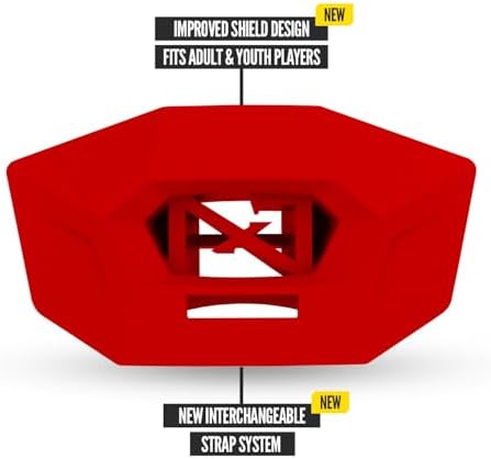 Nxtrnd One Pro Football Mouth Guard, Interchangeable Strap, Fits Adult & Youth (Red) - Image 3