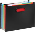 Pendaflex 7-Pocket Expanding File, with Customizable Colored Tabs, Black File Organizer, Portable Expanding File, Accordion File Organizer (52401) by TOPSProducts