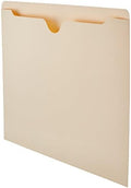 Amazon Basics File Jackets for Organizing Documents, Reinforced Straight-Cut Tab, Flat-No Expansion, Letter Size, Manila, 100-Pack by AmazonBasics