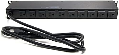 StarTech 16-Outlet 1U PDU, 120V/15A, Surge, 6ft Cord, TAA (RKPW161915) - Image 3