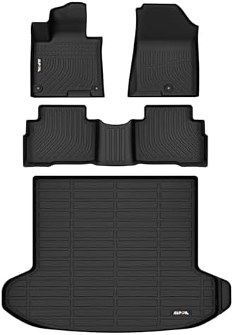 AIPOIL® Custom Fit TPE Floor Mats & Cargo Liners for 2023-2025 Kia Sportage Hybrid (Not for PHEV), All-Weather Waterproof Stain-Resistant Durable Raised Edge Black Full Car Accessories by AIPOIL