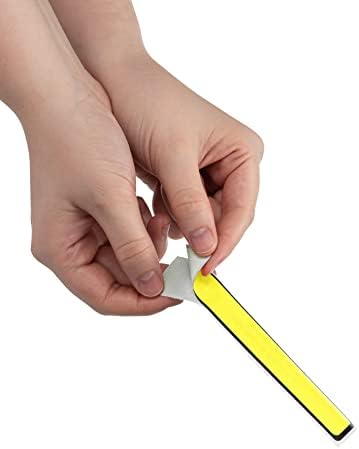 Carstens Adhesive Sticker Labels, 5 3/8” x 1”, Binder Labels for 1” Ring Binder Spines, Yellow, Roll of 200 - Image 3