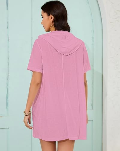 Bsubseach Terry Cloth Swim Cover Up Women Zipper Swimsuit Beach Robes - Image 5