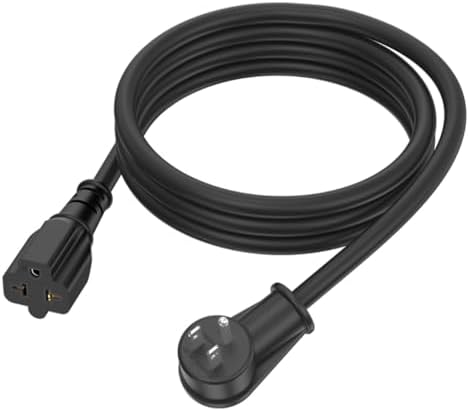6FT 12AWG Heavy Duty Right-Angle 15Amp to 20Amp Extension Cord 90-Degree by AdcAudx
