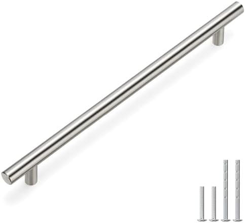 homdiy Cabinet Handles Brushed Nickel Cabinet Pulls - 5Pack Cabinet Door Pulls 10in Hole Centers Kitchen Cabinet Handles by homdiy
