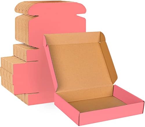 11x8x2 Pink Cardboard Corrugated Boxes 30 Pack, Shipping Boxes for Small Business Mailing Boxes, Mailer Packaging Boxes by werfami