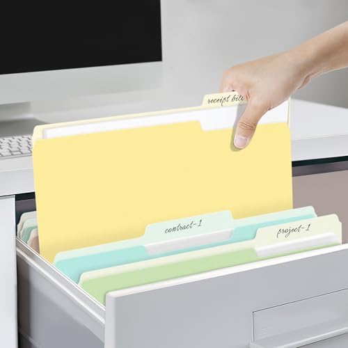 SUNEE File Folders, 30 Pack Manilla Folders 8.5 x 11, 10 Colors Folder Office Organization Home School Folders for Documents Files Paper - Image 7