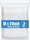 30Pcs 18"X21" Thick 3Mil Large Clear Reclosable Zip Seal Lock Plastic Bags by Macoota