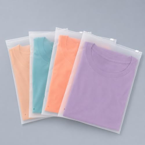 9x12'' Frosted Zipper Bags for Shipping, 100 Pack Packaging Bags, S by JinRuiKJ
