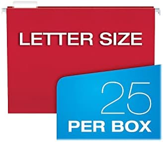 Pendaflex Hanging File Folders, Letter Size, Assorted Colors, 1/5-Cut Adjustable Tabs, 25 Per Box (81663) - Image 5