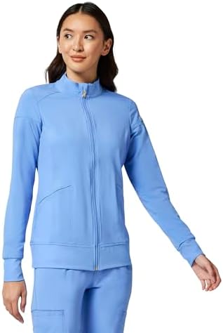 Cherokee iFlex Scrub Jacket for Women 2 Pocket Zip Front - Image 4