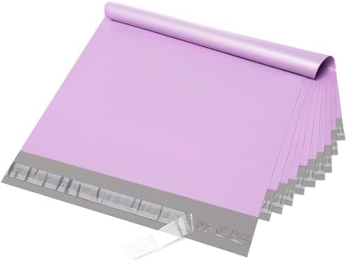 Fuxury Large Poly Mailers 19x24 Inch 50 Pcs, Waterproof Shipping Bags for Clothing, Strong Adhesive Shipping Envelopes for Small Business Suppliers, Self Seal Mailers Poly Bags Mailing Bags Purple by Fuxury