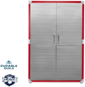Heavy-Duty Commercial Storage Cabinet (Red, 48" W x 24" D x 72" H) - Image 4