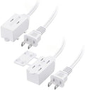[ETL Listed] Cable Matters 2-Pack 2 Prong 3-Outlet Extension Cord, 10ft by CableMatters