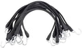 Mytee Products 15" Natural Rubber Tarp Bungee Straps Crimped Hooks - 50 Pack by MyteeProducts