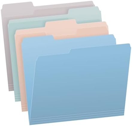 Pendaflex File Folders, 36-Pack, Letter Size, Assorted Pastel Colors, 1/3-Cut Tabs, Expanding Bottom, Durable Paper Folders for Home Office Filing Cabinets and Everyday Document Organization by TOPSProducts