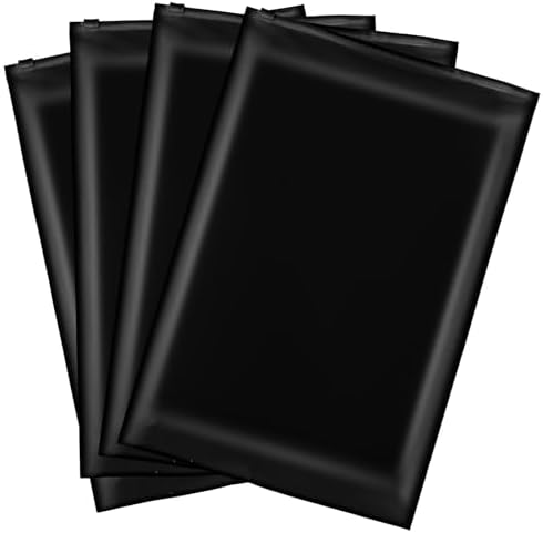 Frosted Zipper Bags for Clothes, 10x13 inch, Pack of 100, Black Plastic Bags for Clothes, Swimsuit, Bathing Suit, Pants, File, Waterproof for T Shirt Packaging, Shipping, Mailing, Selling by Svaldo