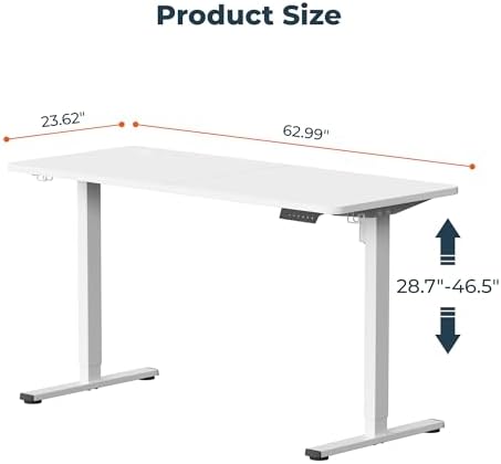 63''x 24'' Standing Desk Electric Adjustable for Home Office - Image 3