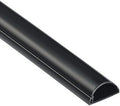 D-Line Half Round Cord Hider, Patented Cable Cover, Hide TV Wall Mount Wires, Raceway for Cords, Decorative Wire Covers, Paintable, Adhesive Cable Concealer - 1x 1.18in W x 0.59in H x 39in L - Black by D-LineUSAinc