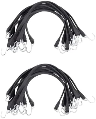 Mytee Products 21" Natural Rubber Tarp Bungee Straps Crimped Hooks - 2 Boxes (100 Pcs) - Image 2