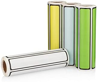 Carstens Adhesive Sticker Labels, 5 3/8” x 1”, Binder Labels for 1” Ring Binder Spines, Roll of 200, Multicolored, 4 Pack - Image 7