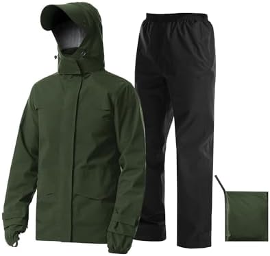 iCreek Rain Suit Waterproof Breathable Lightweight 2-Piece Rain Gear Unisex by iCreekoutdoor