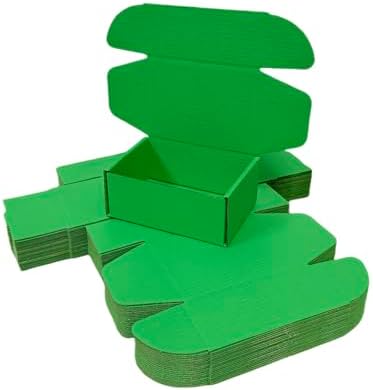 50 Pack 4.3x3.1x2 in Green Mini Shipping Boxes - Image 2