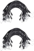 Mytee Products 100 Pack 9" EPDM Rubber Tarp Bungee Straps with Crimped S Hooks Tie Down Cords Heavy Duty, Ideal for Securing Tarps, Canvases, Cargo by MyteeProducts