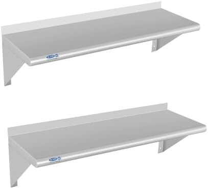 HARDURA 2 Pack Stainless Steel Shelf 12" X 36", 180LB by HARDURA