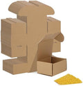 HORLIMER 4x3x2 inches Shipping Boxes Set of 50, Brown Corrugated Cardboard Box Literature Mailer by HORLIMER