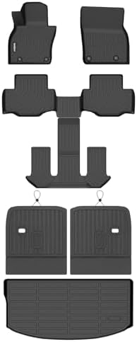 GINOWY-Floor Mats & Cargo Liner Set for Mazda CX90 2024 2025 2026 (Only for 6 Seats), TPE All Weather Mats Floor Liners Waterproof Trunk Mat Car Accessories for Mazda CX-90 by GINOWY