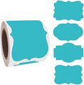SALEMAR 2" x 3" Cyan Blue Sticker Labels, 200PCS Self-Adhesive Write On Tags for Essential Oil, Bottles, Food, Jars, Canning, Christmas (Cyan Blue) by SALEMAR