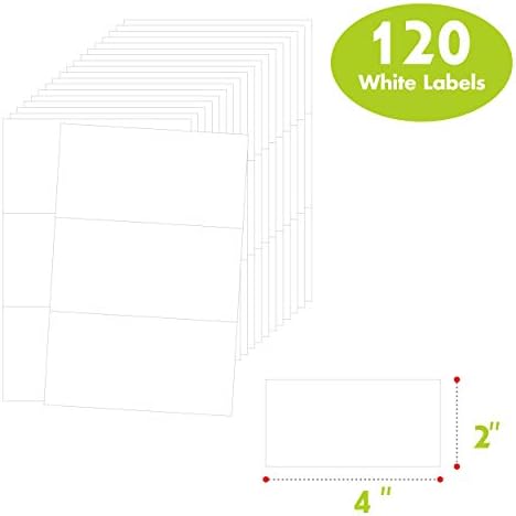 120 Large Size Removable Customizable Blank Labels, Water/Oil/Tear Resistant, No Residue for Home Organization Projects, Bins, Kitchen Storage Containers, Desk Items(2”x 4”) - Image 2