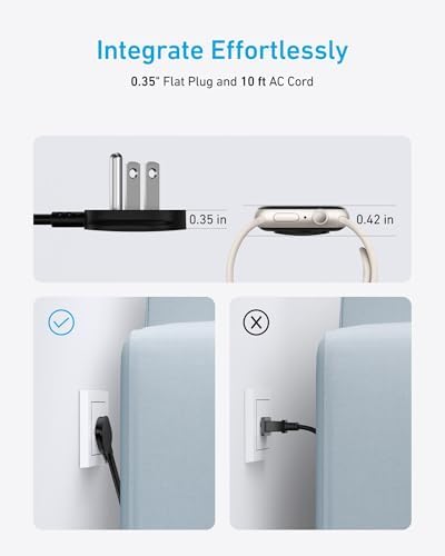 Anker Power Strip with 300J Surge Protector, 10ft Outlet Extender, 20W, 6AC - Image 5