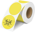 JOYIT 2'' Yellow Thermal Labels - 600pcs Round Thermal Printer Labels by JOYIT