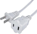 2 Foot Extension Cord, Small White Extension Cord for Indoor Use,2 Prong by Musunpara