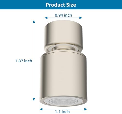 Hibbent NSF/ANSI/CAN 61 & cUPC Certified Faucet Aerator, Brushed Nickel - Image 5