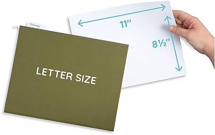 Blue Summit Supplies 25 Hanging File Folders, Letter Size, Standard Green - Image 4