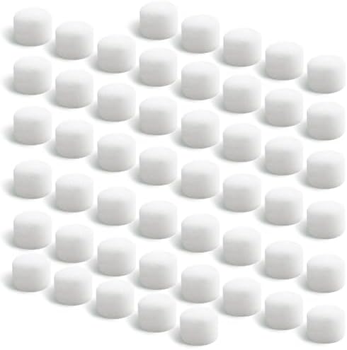 Air Filter Sponge, Compressor Replacement System, Round White Breathable Foam Filters Compatible with Cool Mist Inhaler & Vaporizer Device, Universal Size (0.59in Dia 50 Pcs) by Unknown