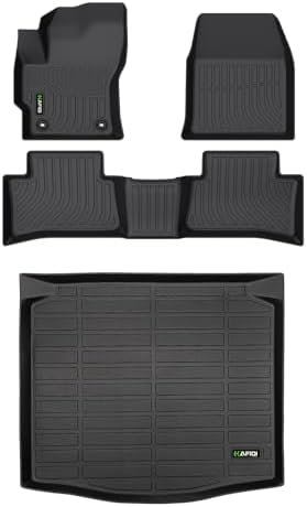 All Weather Car Floor Mats & Cargo Liner for Corolla Cross 2022-2026 (FWD Only) Custom Fit Full Set Accessories - Black(Not for Hybrid) by HAFIDI